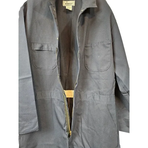 Vintage Roebucks Coverall Workwear Jumpsuit Mechanic Utility Overalls 48R F20‎
